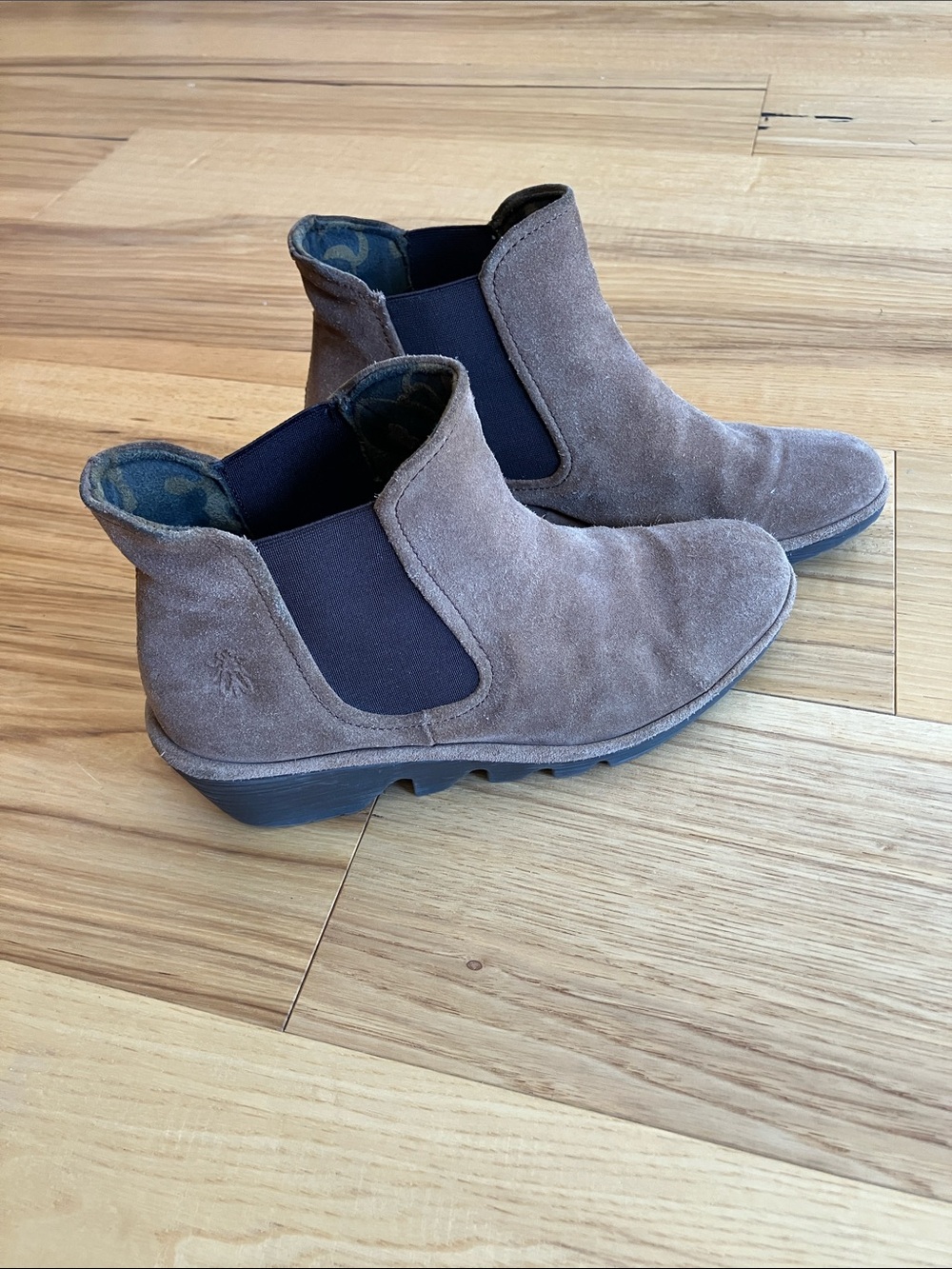 Fly London Suede Wedge Booties, 41